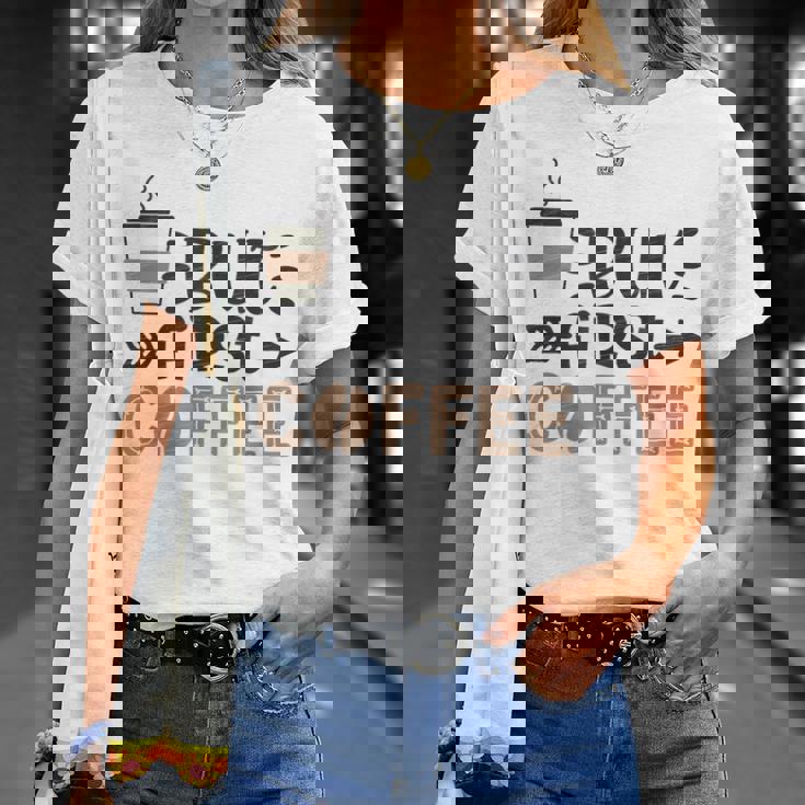 しかし、ファーストコーヒー面白いコーヒー愛好家の名言 Tシャツ 彼女への贈り物