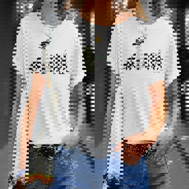 じんるいのしんか 人類の進化 Ufo Alien Human Evolution Tシャツ 彼女への贈り物