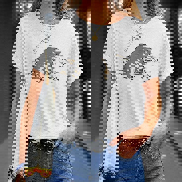 すやすや眠る黒柴 柴犬のドット絵 Tシャツ 彼女への贈り物