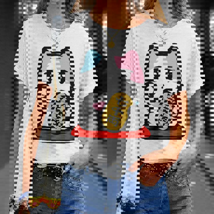 びーえするるる【Bsテレ東公式】まねきねこイラストtシャツ（ホワイト） Tシャツ 彼女への贈り物