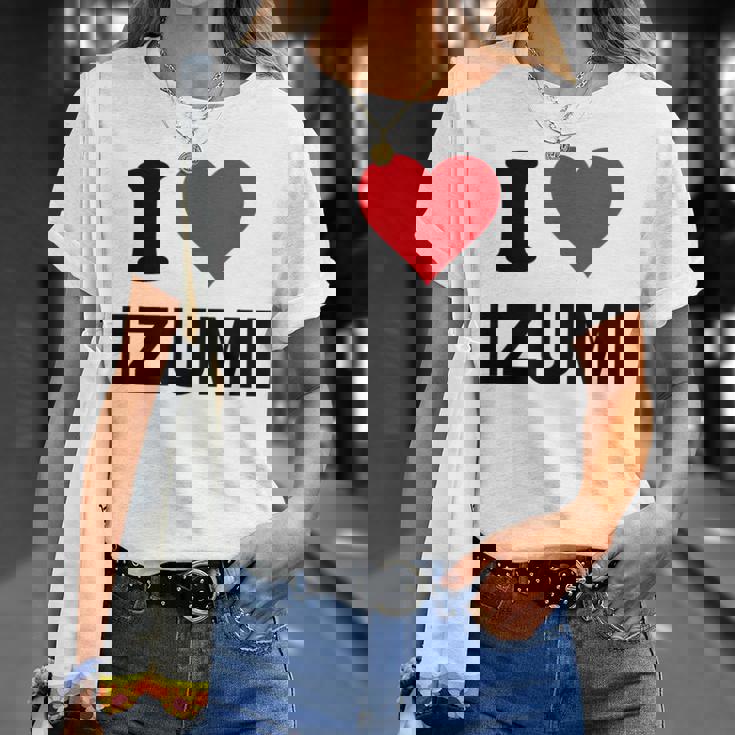 アイハート 和泉 日本 大好き 日本土産アイテム Tシャツ 彼女への贈り物