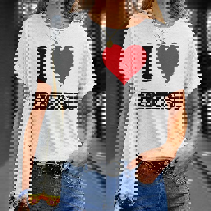 アイハート 江別 Japan Love 日本土産 Tシャツ 彼女への贈り物