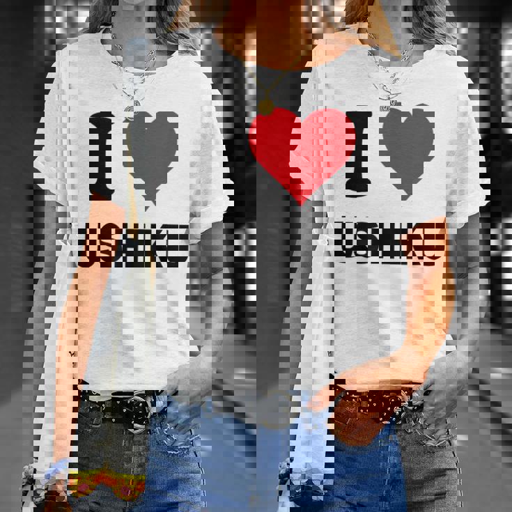 アイハート 牛久ジャパン ラブ 日本土産 Tシャツ 彼女への贈り物