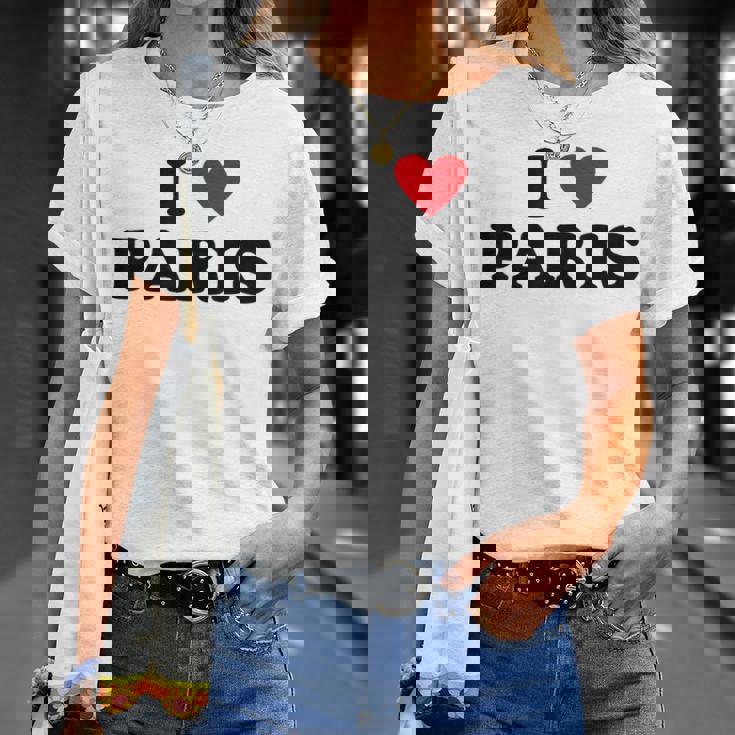 アイハートフランスシティ-アイラブパリ Tシャツ 彼女への贈り物