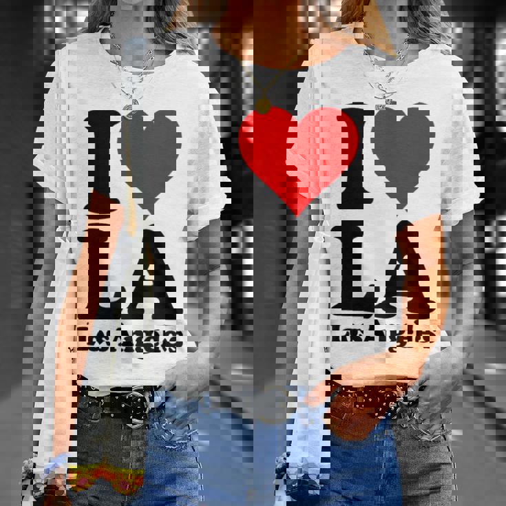 アイラブハートラロサンゼルスカリフォルニア Tシャツ 彼女への贈り物