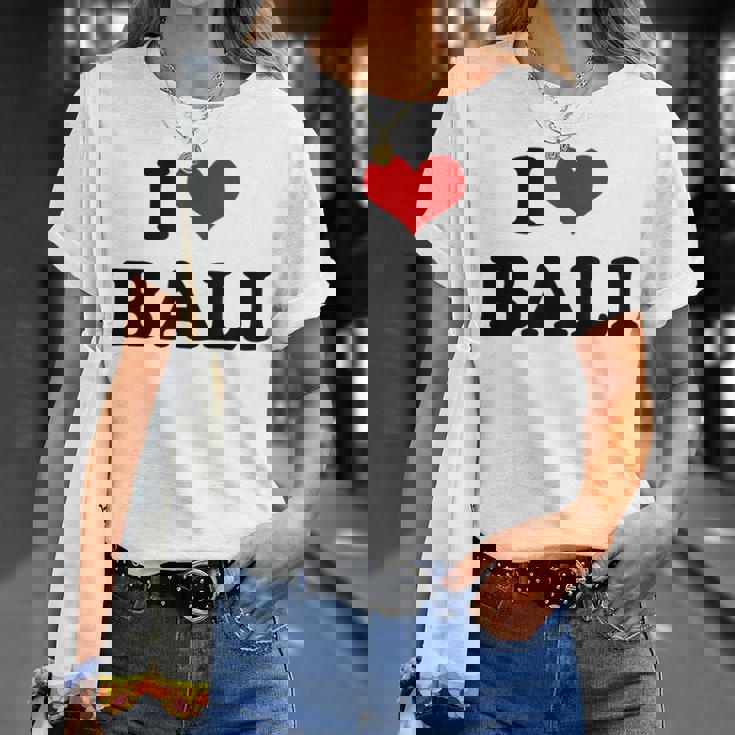 アイラブバリハートバリバケーション Tシャツ 彼女への贈り物