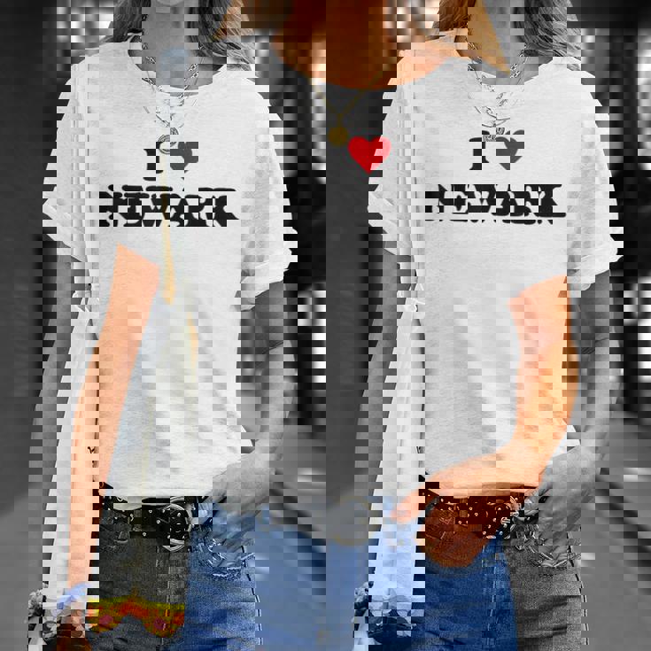 アイ・ハート Usa シティ-アイ・ラブ・ニューアーク Tシャツ 彼女への贈り物