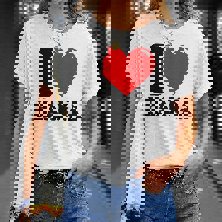 アイ・ラブ・ハナ Tシャツ 彼女への贈り物