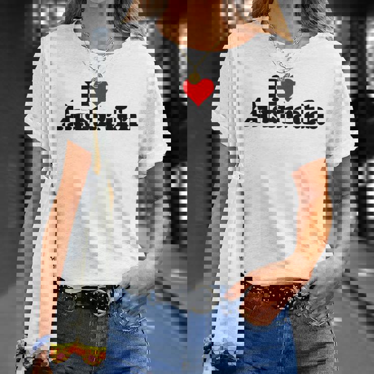 アイ・ラブ・ハート・オーストラリア Tシャツ 彼女への贈り物