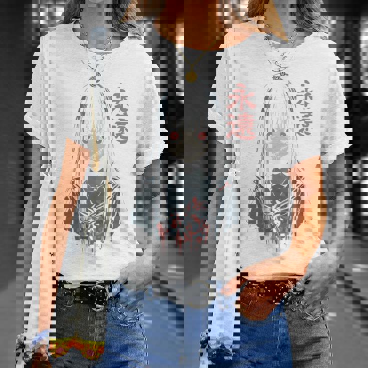 アニメ ホラーガール 美的 ソフト グランジ ワイフ 日本人 女の子 長袖tシャツ Tシャツ 彼女への贈り物