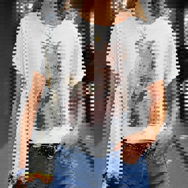 アニメ ワイフ かわいい アニメ 漫画 猫 女の子 甘い レトロ 日本 Tシャツ 彼女への贈り物