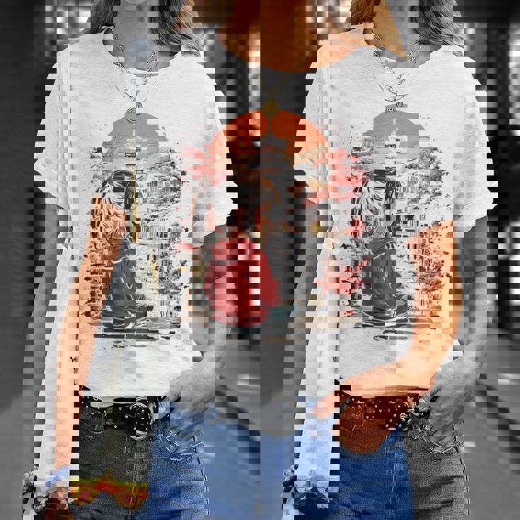 アニメ 女の子 日本 バックプリント Tシャツ 彼女への贈り物