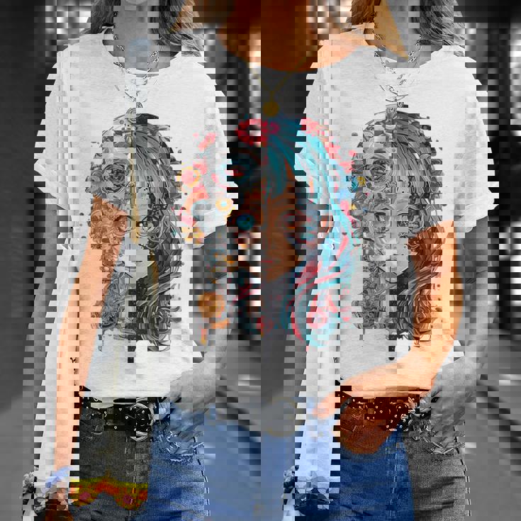 アニメ 漫画 モチーフ カラフル イラスト アニメ Tシャツ 彼女への贈り物