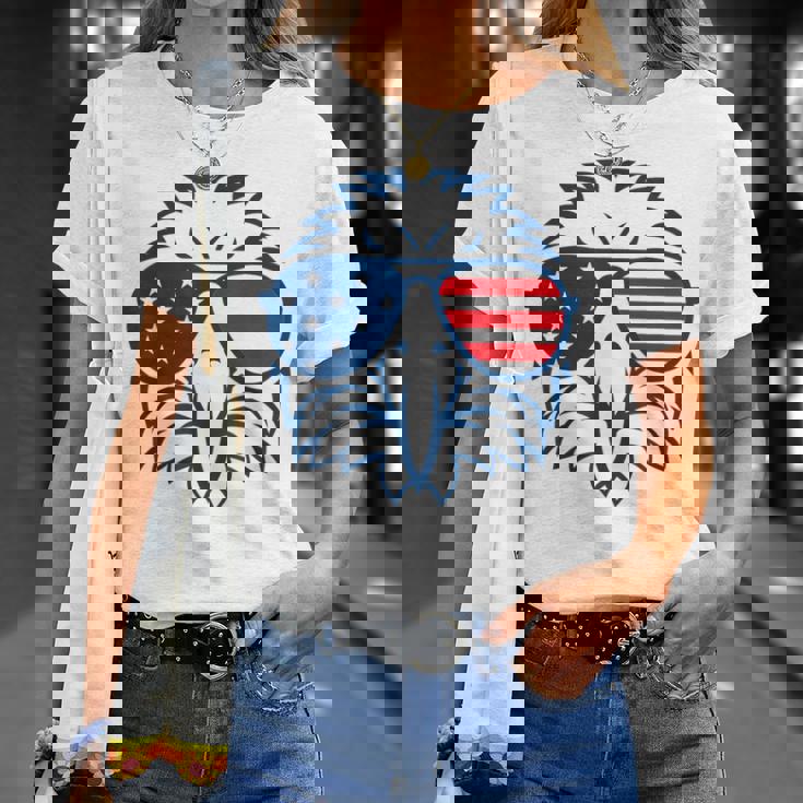 アメリカン・イーグル アメリカ国旗 7月4日 愛国 Tシャツ 彼女への贈り物