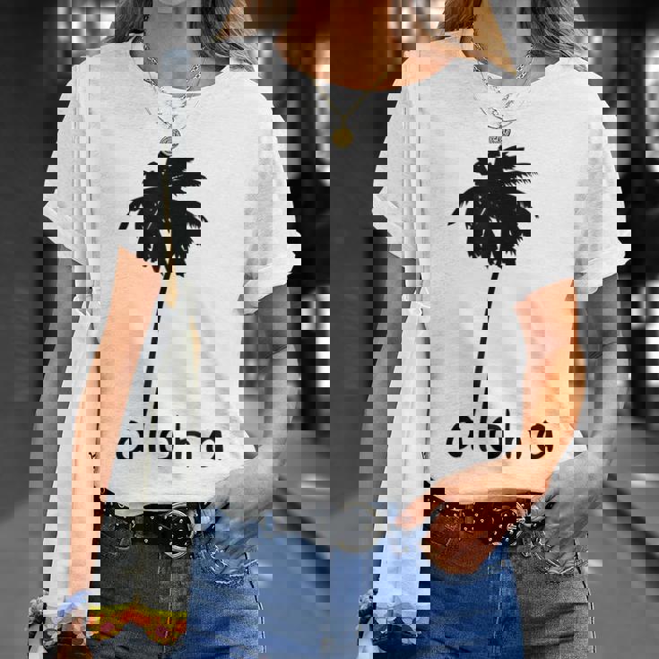 アロハ ハワイ ハワイアン ヤシの木 Tシャツ 彼女への贈り物