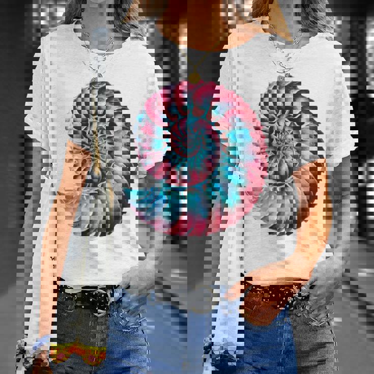 アンモナイトスパイラル貝殻 長袖tシャツ Tシャツ 彼女への贈り物