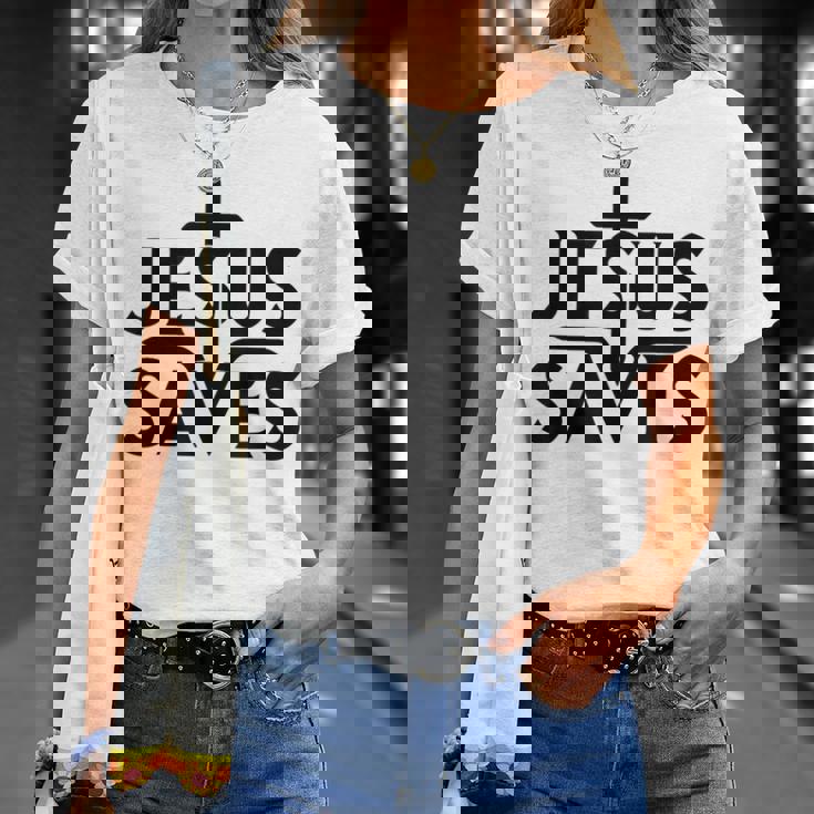 イエス・キリスト教徒を救う Tシャツ 彼女への贈り物