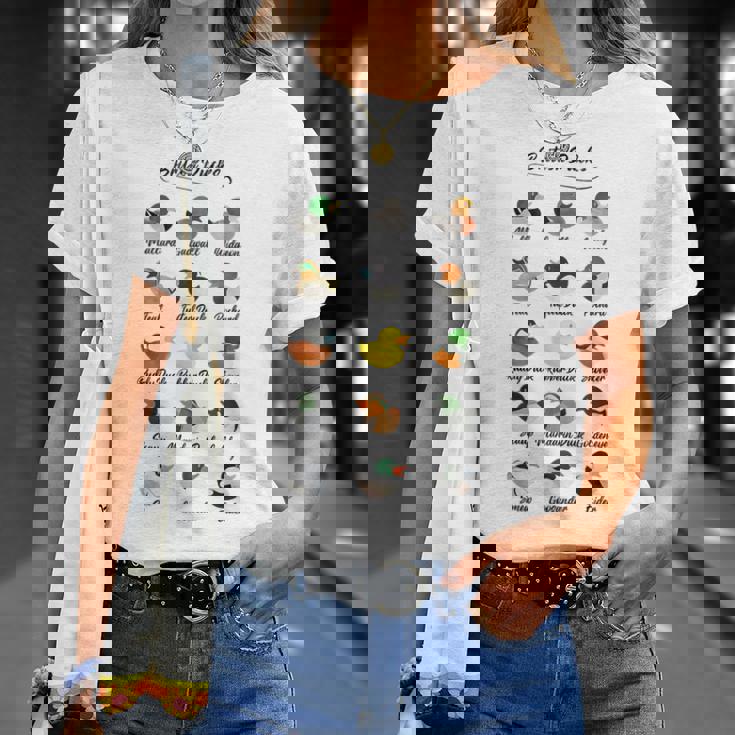 イギリス アヒル かわいい 動物 鳥 陽気なウィットティユーモア Tシャツ 彼女への贈り物