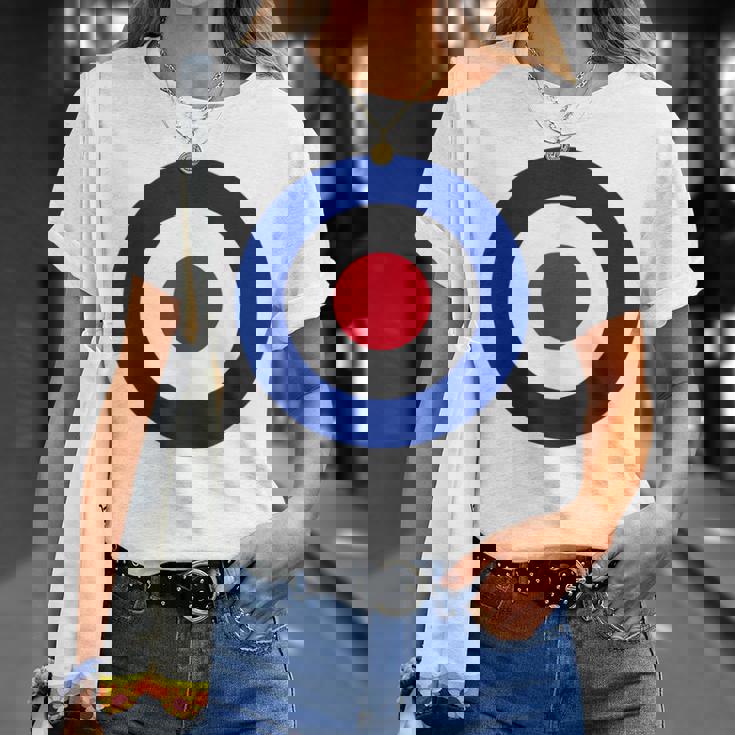 イギリス空軍の様式化されたラウンデル旗 Tシャツ 彼女への贈り物