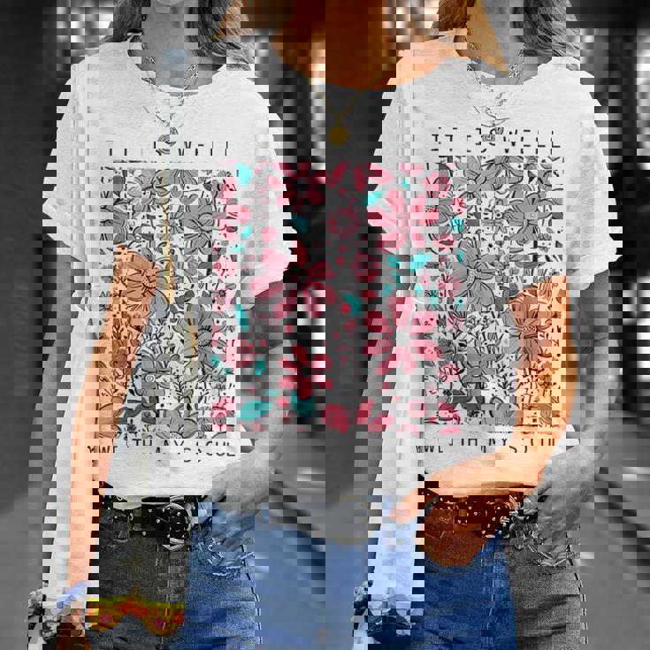 イット・イズ・ウェル・ウィズ・マイ・ソウル・フラワー Tシャツ 彼女への贈り物