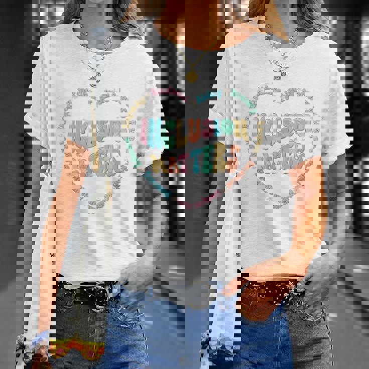 インクルージョン マターズ 自閉症 意識 スピード 教師 優しさ 長袖tシャツ Tシャツ 彼女への贈り物