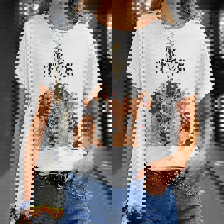 イングリッシュコッカースパニエルがいっぱい Tシャツ 彼女への贈り物