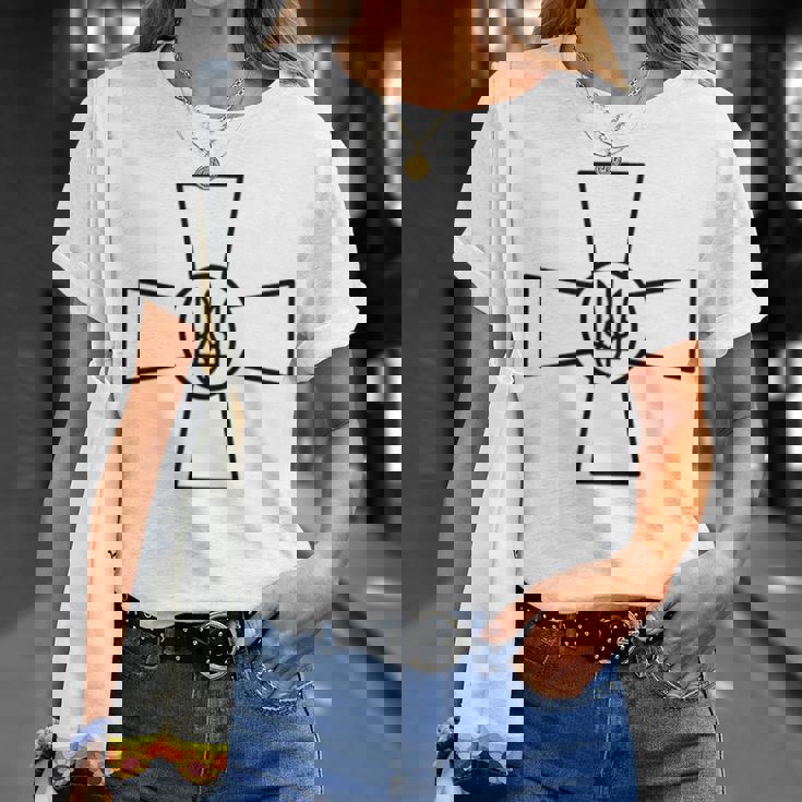 ウクライナ陸軍 陸軍 エンブレム ゼレンスキー大統領サポート Tシャツ 彼女への贈り物