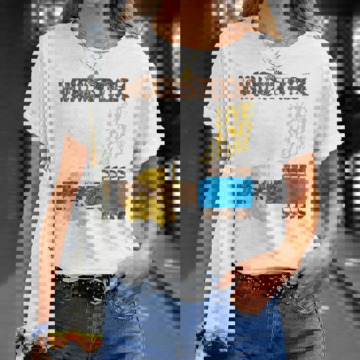 ウッドストック・ライブ・アンド・レット・ライブ Tシャツ 彼女への贈り物