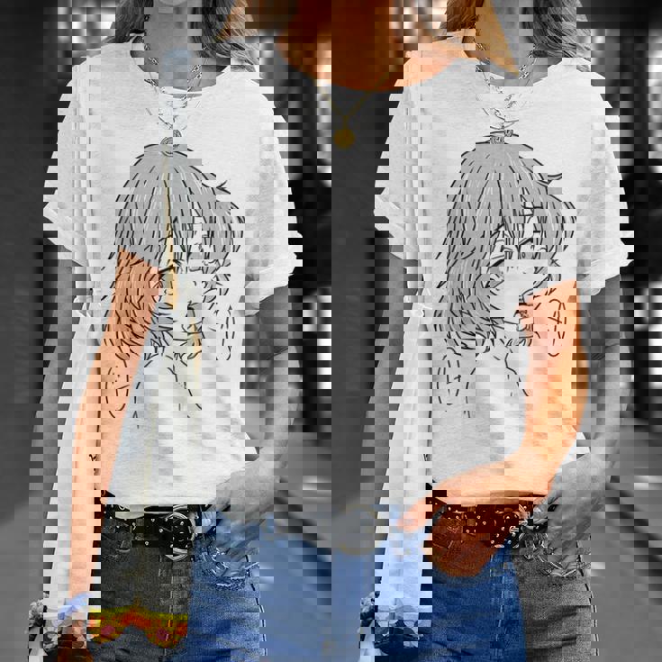 エッチ変態シャツ オタクガール ワイフアヘ顔 快感 Tシャツ 彼女への贈り物