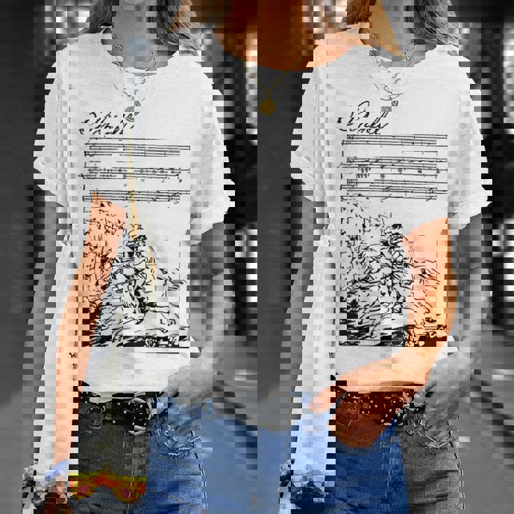 エルケーニッヒ・ゲーテの詩シューベルトの歌 Tシャツ 彼女への贈り物