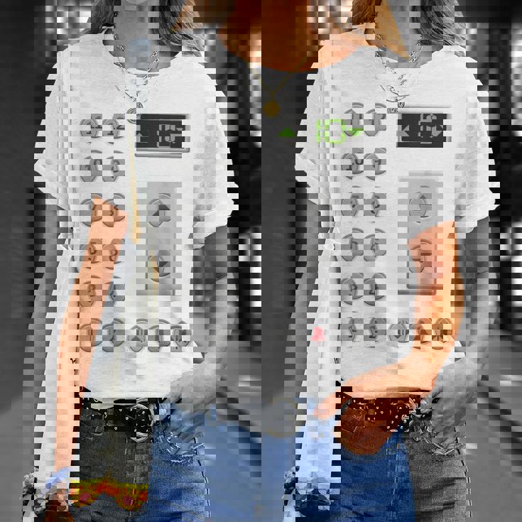 エレベーターボタン おもしろエレベーター Tシャツ 彼女への贈り物