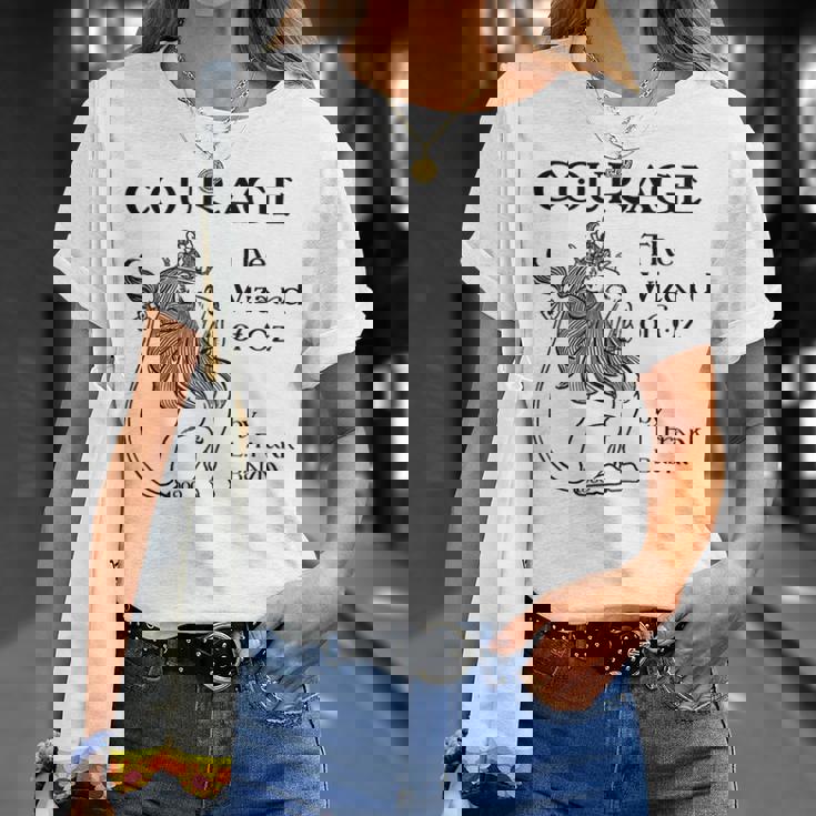 オズの魔法使い カウボーイライオン 勇気 Tシャツ 彼女への贈り物