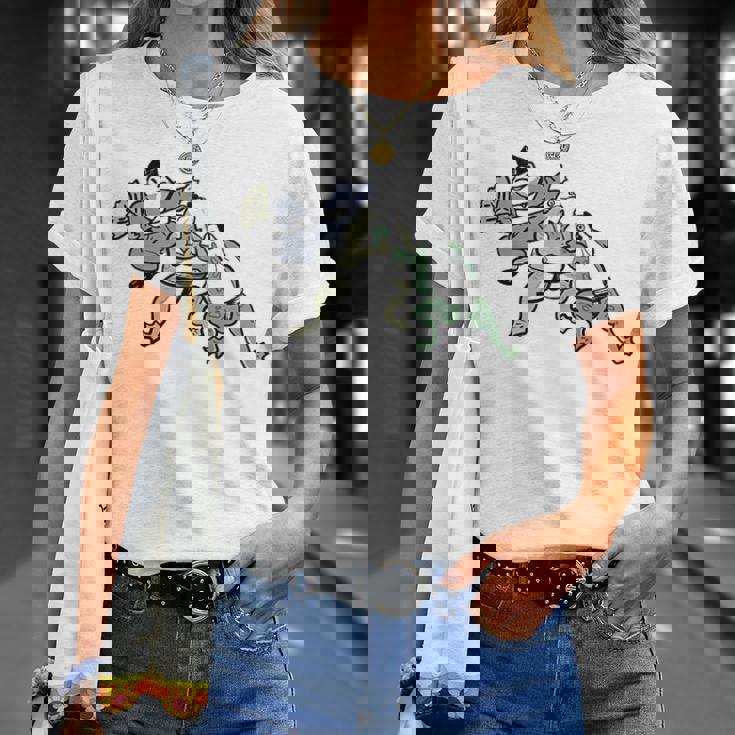 カエル 相撲 伝統 浮世絵 のようなカエルイラスト かわいい 渋かっこいい ワンポイント Tシャツ 彼女への贈り物