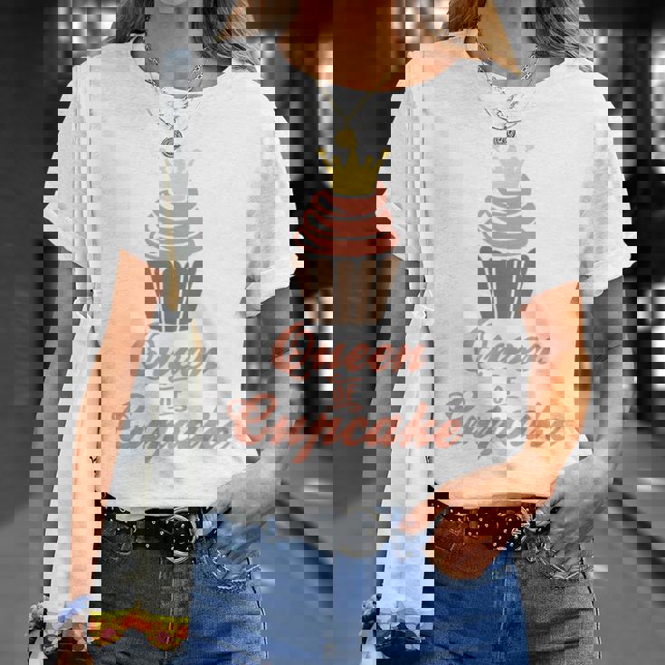 カップケーキの女王 長袖tシャツ Tシャツ 彼女への贈り物