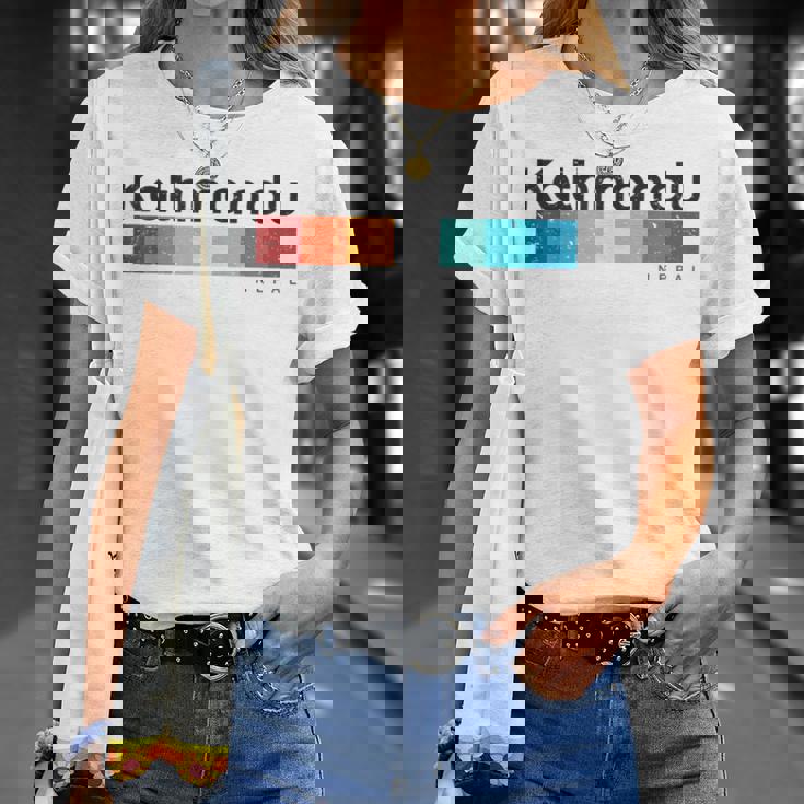 カトマンズ ネパール レトロスタイル ビンテージデザイン Tシャツ 彼女への贈り物