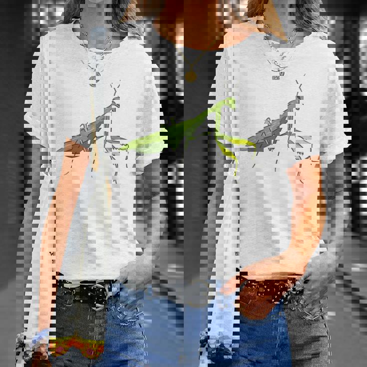 カマキリの虫バッタ カマキリの虫バッタ カマキリの虫バッタ Tシャツ 彼女への贈り物