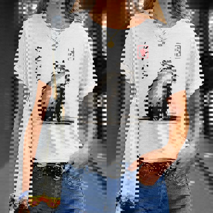 カワイイカピバラ アニメ 日本のストリートウェア おもしろカピバラ Tシャツ 彼女への贈り物