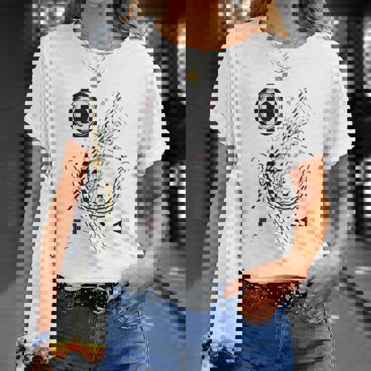 カンディンスキー ブルー、1922 年のアートワーク Tシャツ 彼女への贈り物