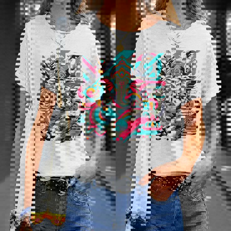 ガネーシャモダンポップ Tシャツ 彼女への贈り物