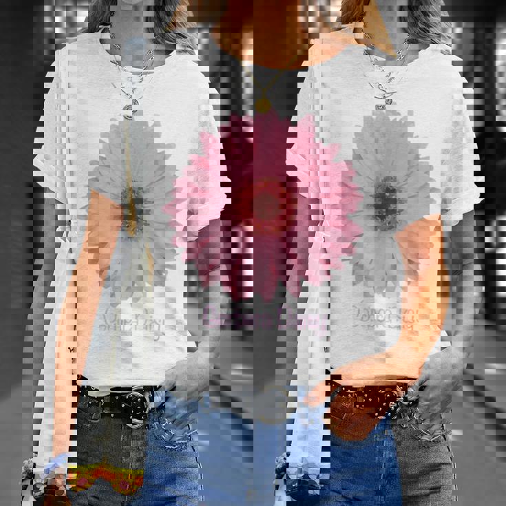 ガーベラ デイジー 花 Tシャツ 彼女への贈り物