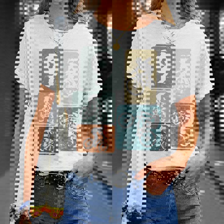 キッズ 9歳の男の子サイクリスト9歳の誕生日バイクマウンテンバイク Tシャツ 彼女への贈り物