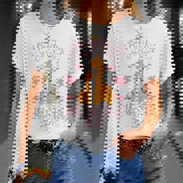 キッズ キリン、ついにお姉ちゃんになります2025 Tシャツ 彼女への贈り物