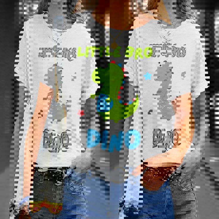 キッズ マッチング Little Bro Dino & Big Bro Dino Tシャツ 彼女への贈り物