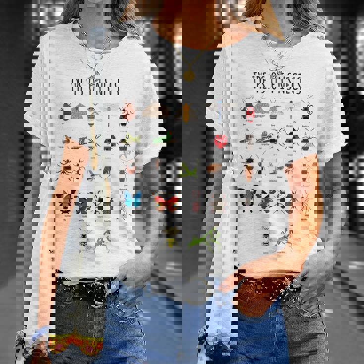 キッズ 昆虫の種類バグ識別科学 Tシャツ 彼女への贈り物