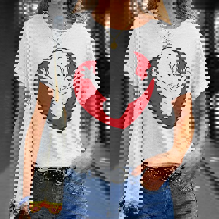 キャスパー・ザ・フレンドリー・ゴースト バレンタインデーのフロント&バック Tシャツ 彼女への贈り物