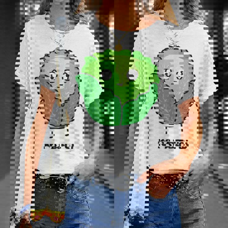 キャベツ 顔 イラスト かわいい おもしろ 面白い 簡単 シンプル ゆるい 野菜 Tシャツ 彼女への贈り物