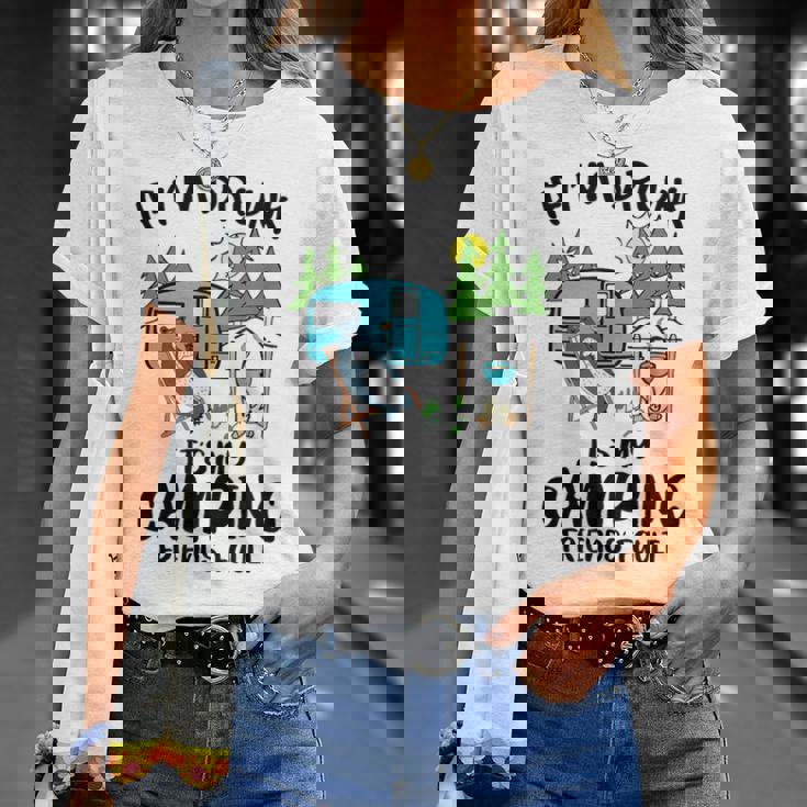 キャンプ 楽しい キャンピング 面白い キャンプファイヤー キャンピングカー 旅 Tシャツ 彼女への贈り物