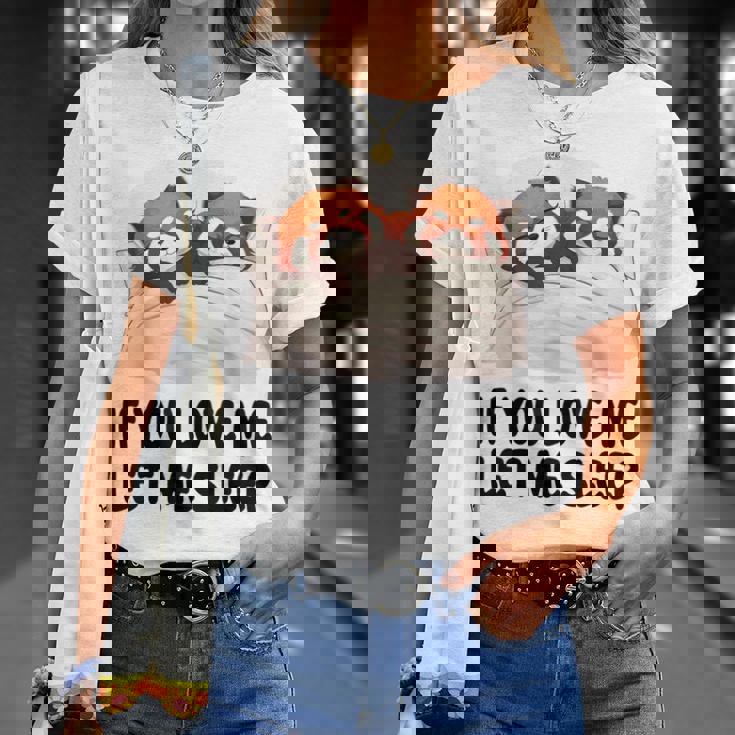 キュートなレッサーパンダ If You Love Meleep パジャマ Tシャツ 彼女への贈り物