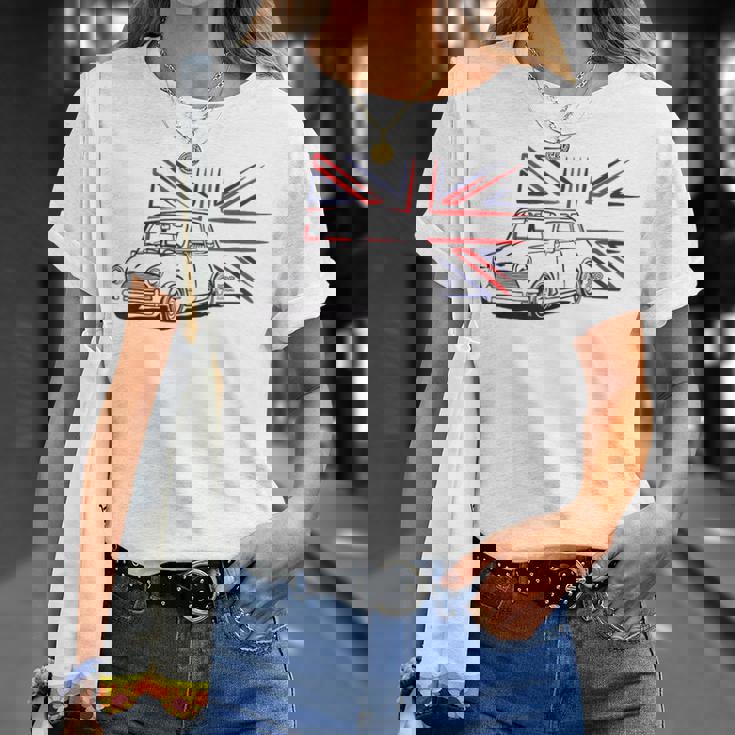 クラシック ミニ オースティン ユニオンジャック Tシャツ 彼女への贈り物