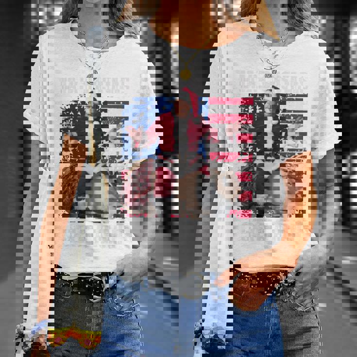 クリスマスを再び素晴らしいものにする トランプパジャマ 醜い 長袖tシャツ Tシャツ 彼女への贈り物